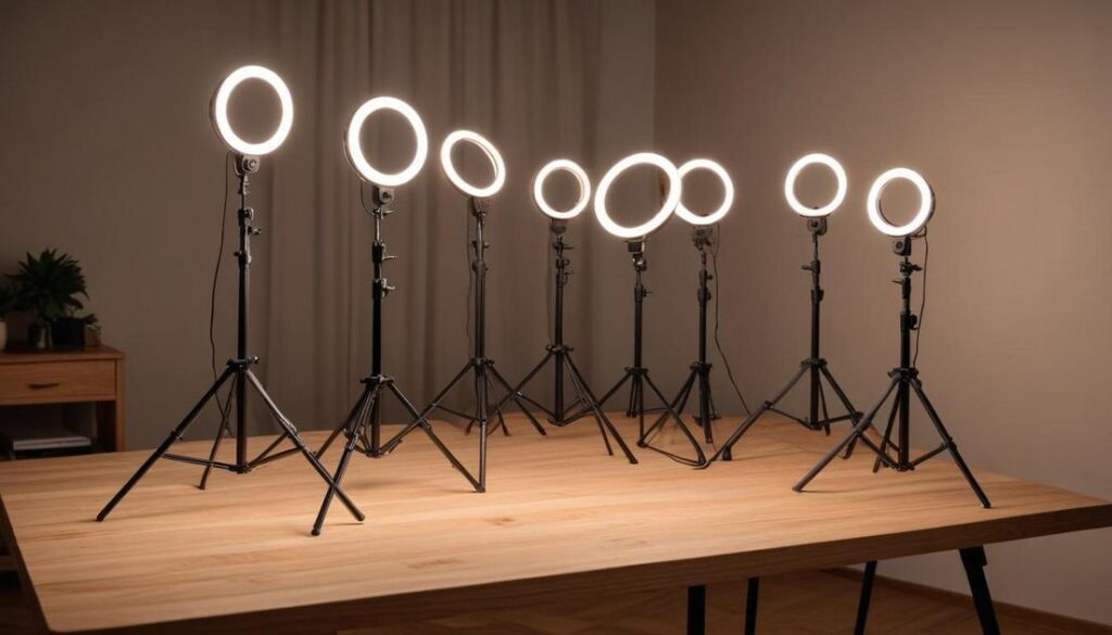 Ring Lights com Tripé para Iluminação Profissional de Vídeos