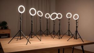 Ring Lights com Tripé para Iluminação Profissional de Vídeos